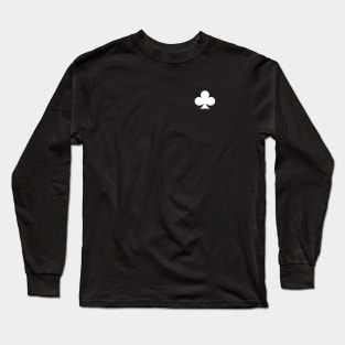 Minimal Clover Card Symbol (Only Front Print) Long Sleeve T-Shirt